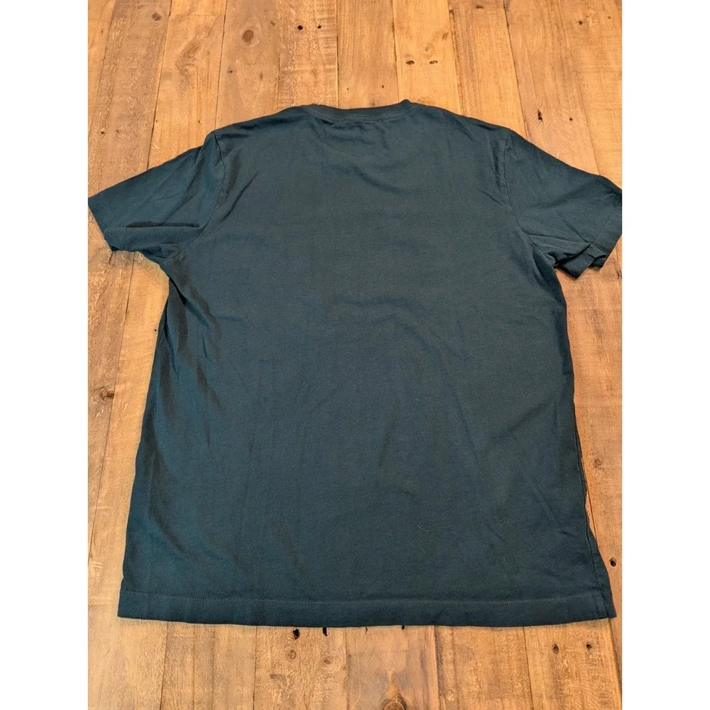 True Religion T Shirt Crew Neck Embroidered Vines Graphic Dark Green Mens Medium
